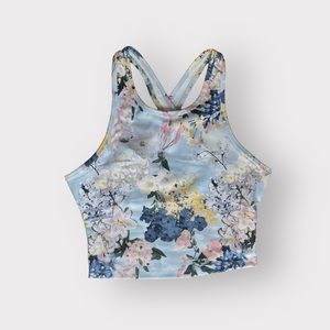 Jessica Simpson Honey Floral Tank Top - China Blue Secret Garden